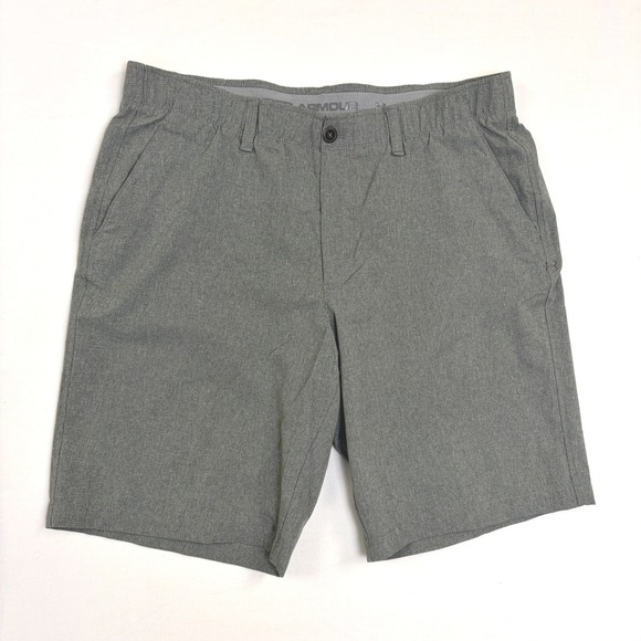 Under Armour Other - Under Armour HeatGear Mens Gray Loose Fit Golf Performance Shorts Size 38